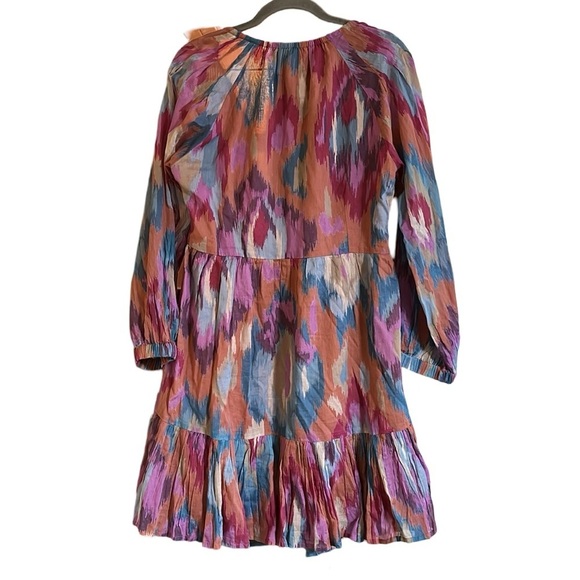 Banjanan Macaw Ikat Amber Multi Cotton Voile Dress Size XL - Picture 8 of 11